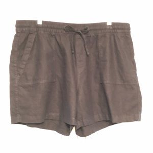 Old Navy black linen blend draw string shorts size XL